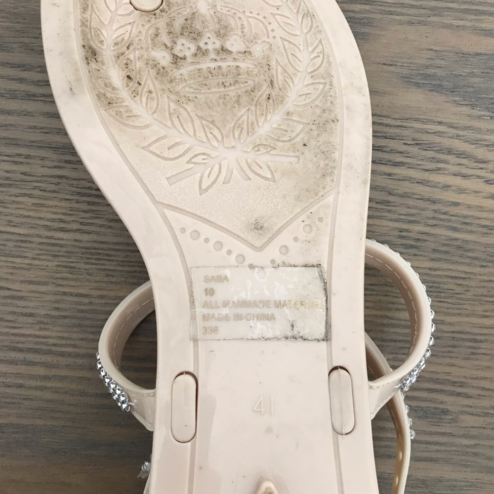 Steve Madden Blush Jeweled Sandals Size 10 - Picture 8 of 8